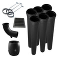 Load image into Gallery viewer, Collection of black PVC ventilation pipes and components on a white background