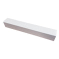 Load image into Gallery viewer, A white pipe cover with a smooth, glossy finish, shown at an angle on a solid white background.
